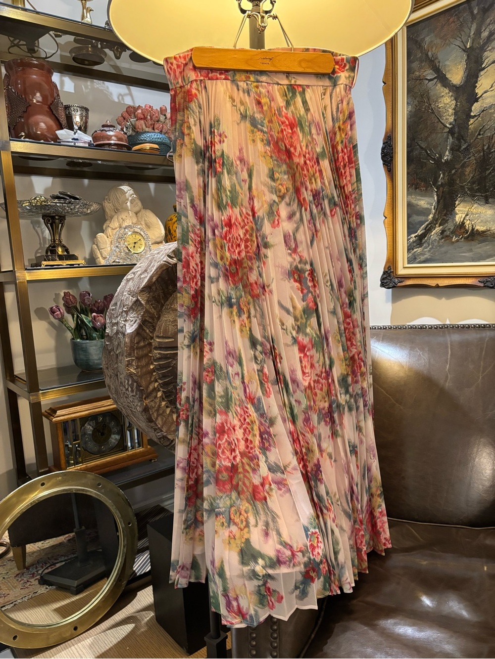 Zimmermann Pink Floral Print Pleated Skirt Size 1 - Picture 8 of 8